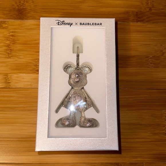 BaubleBar Accessories Disney X Baublebbar Mickey Silver Keychain